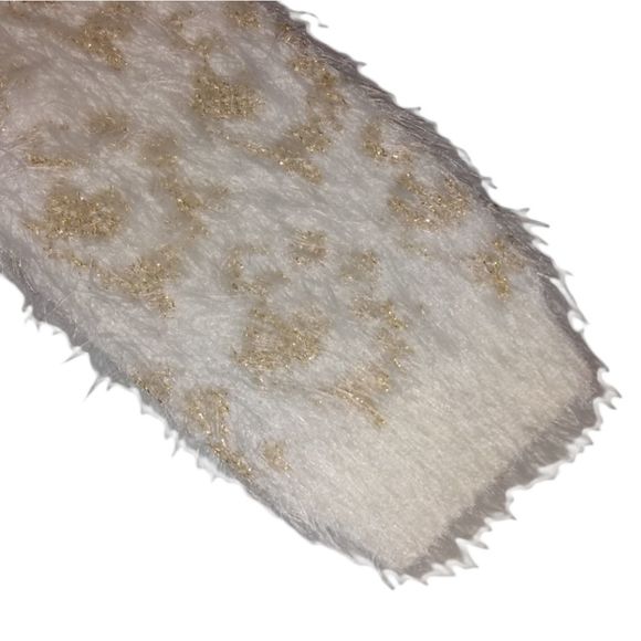 XOXO Adorable Fuzzy White & Gold Cheetah Print Cardigan 💛🤍😍 - Picture 5 of 9
